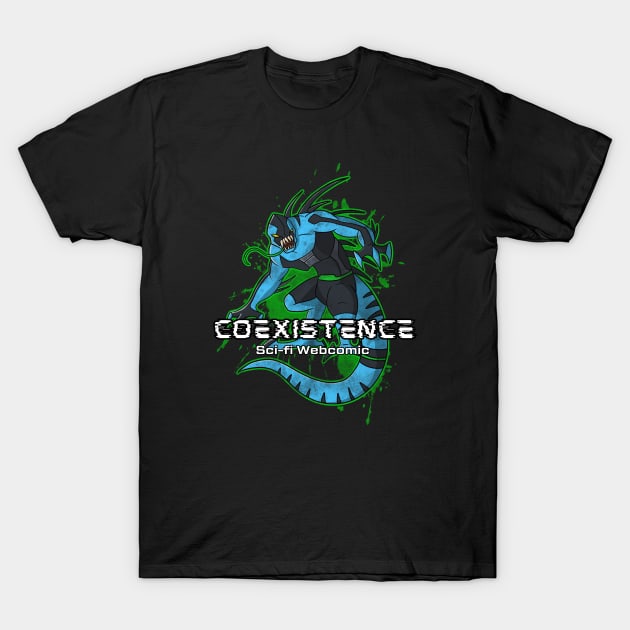 Syrac with logo-  Coexistence The Series Webcomic T-Shirt by Coexistence The Series